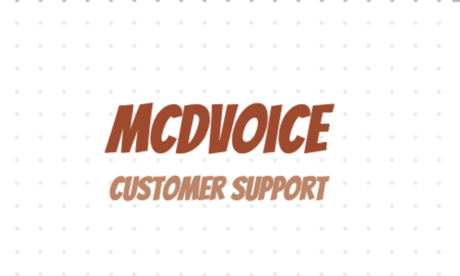 mcdvoice.com customer support